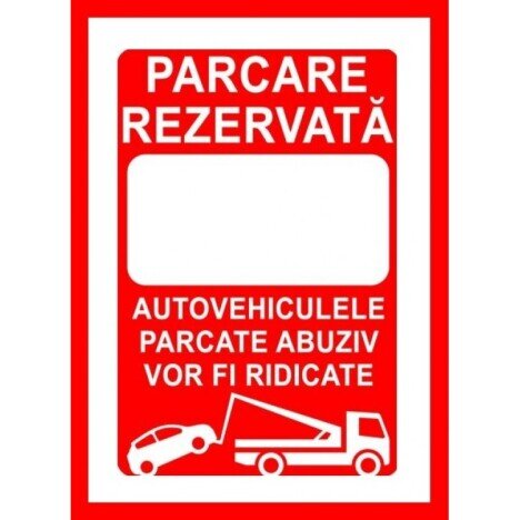 Placute pentru parcare rezervata personalizata